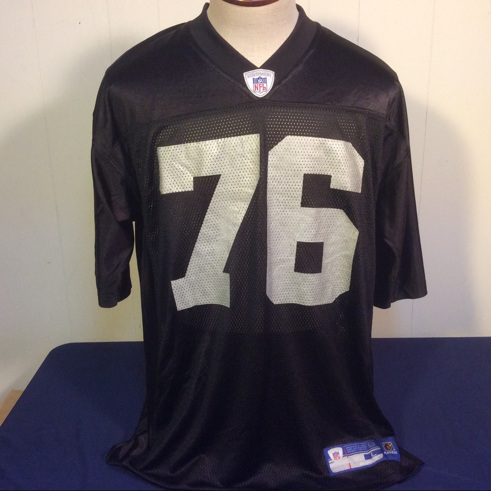 Raiders #76  Robert Gallery Jersey Men’s Large Reebok NFL Jersey